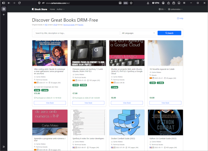 Digital Book Store DRM-Free