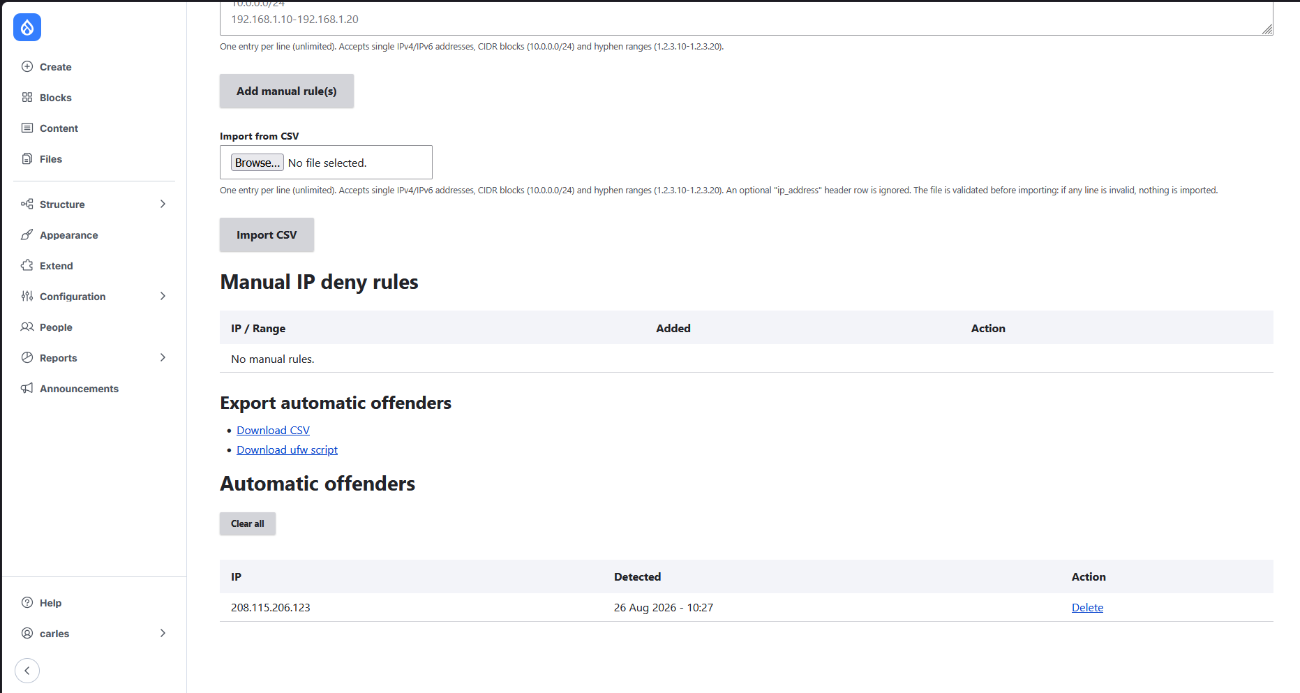 PHP Drupal Firewall - automatic offending IP addresses